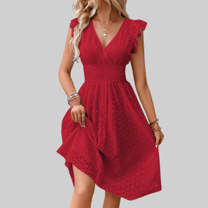 Sylvia | Women's Embroidered Summer Dress | Midi