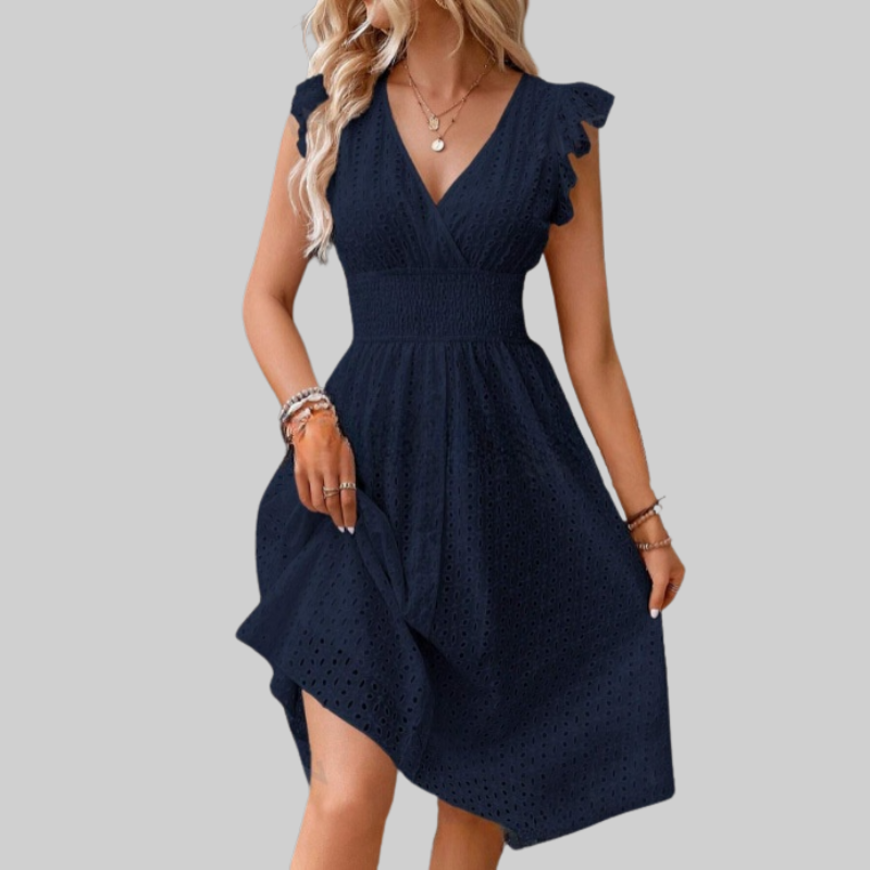 Sylvia | Women's Embroidered Summer Dress | Midi