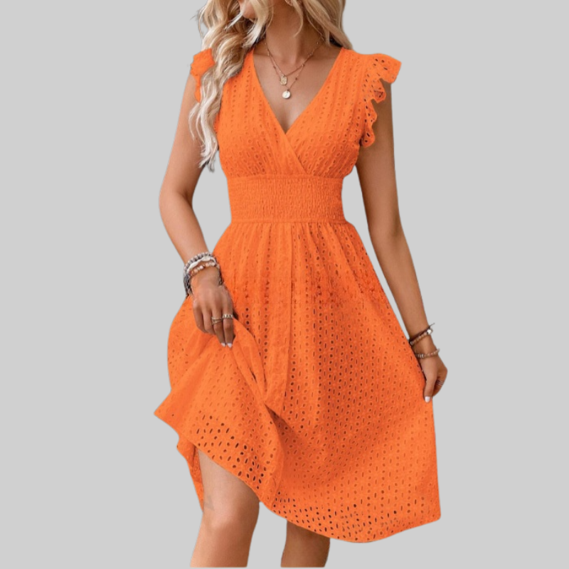 Sylvia | Women's Embroidered Summer Dress | Midi