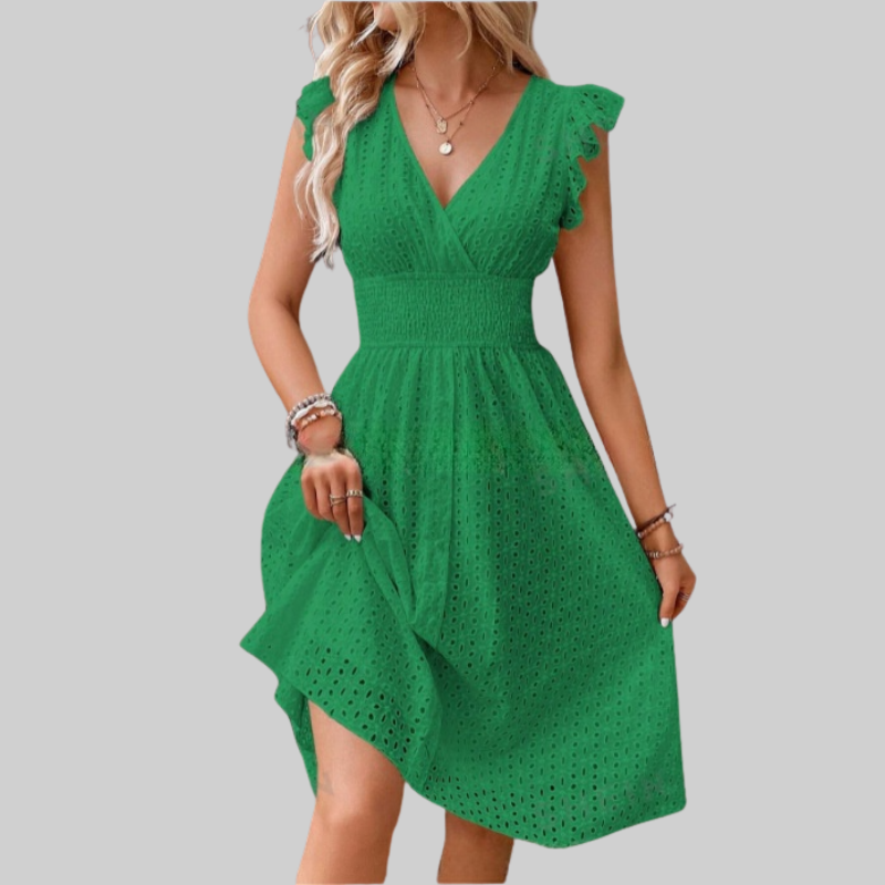 Sylvia | Women's Embroidered Summer Dress | Midi