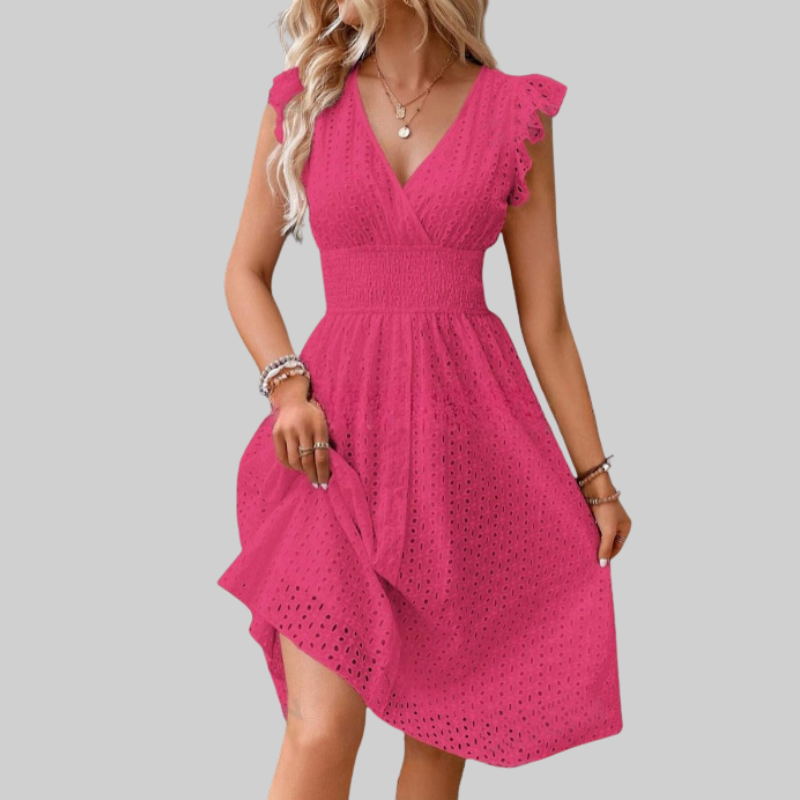 Sylvia | Women's Embroidered Summer Dress | Midi