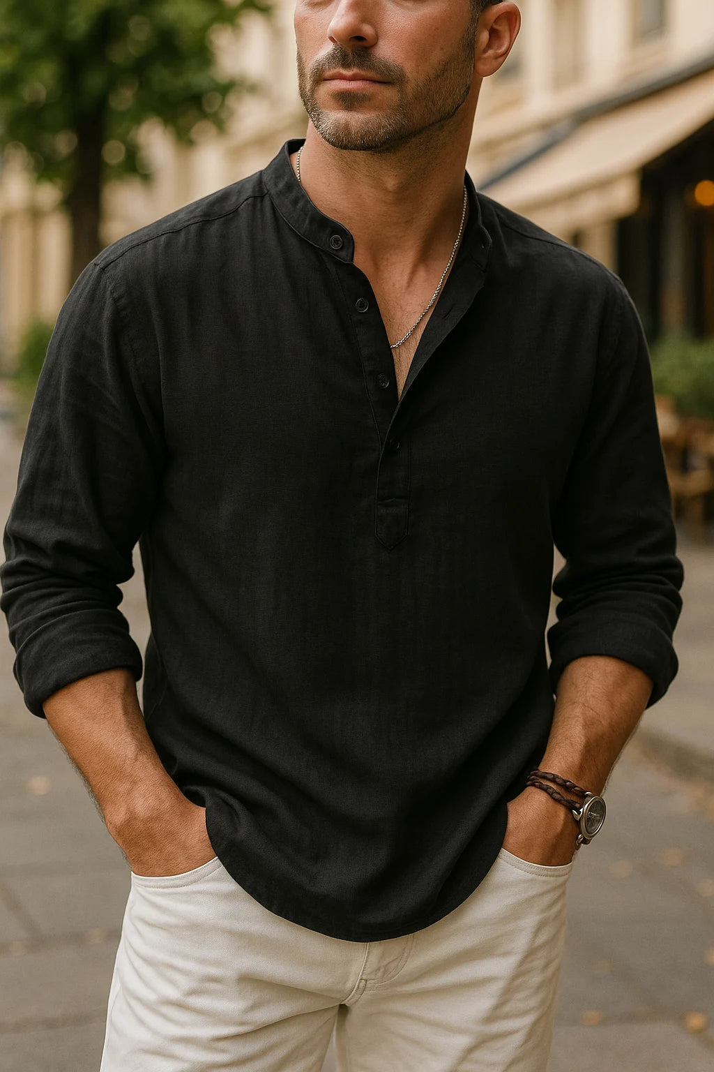Adrian's Relaxed Linen Shirt for Lightweight Comfort