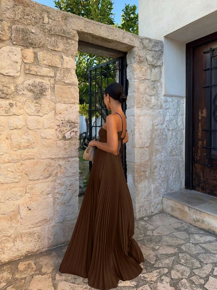Aileen | Women's Pleated Summer Dress | Maxi