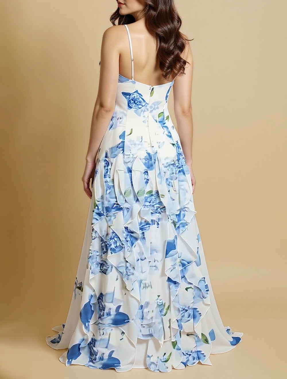 Alessia's Maxi Dress with Cascading Ruffle Skirt