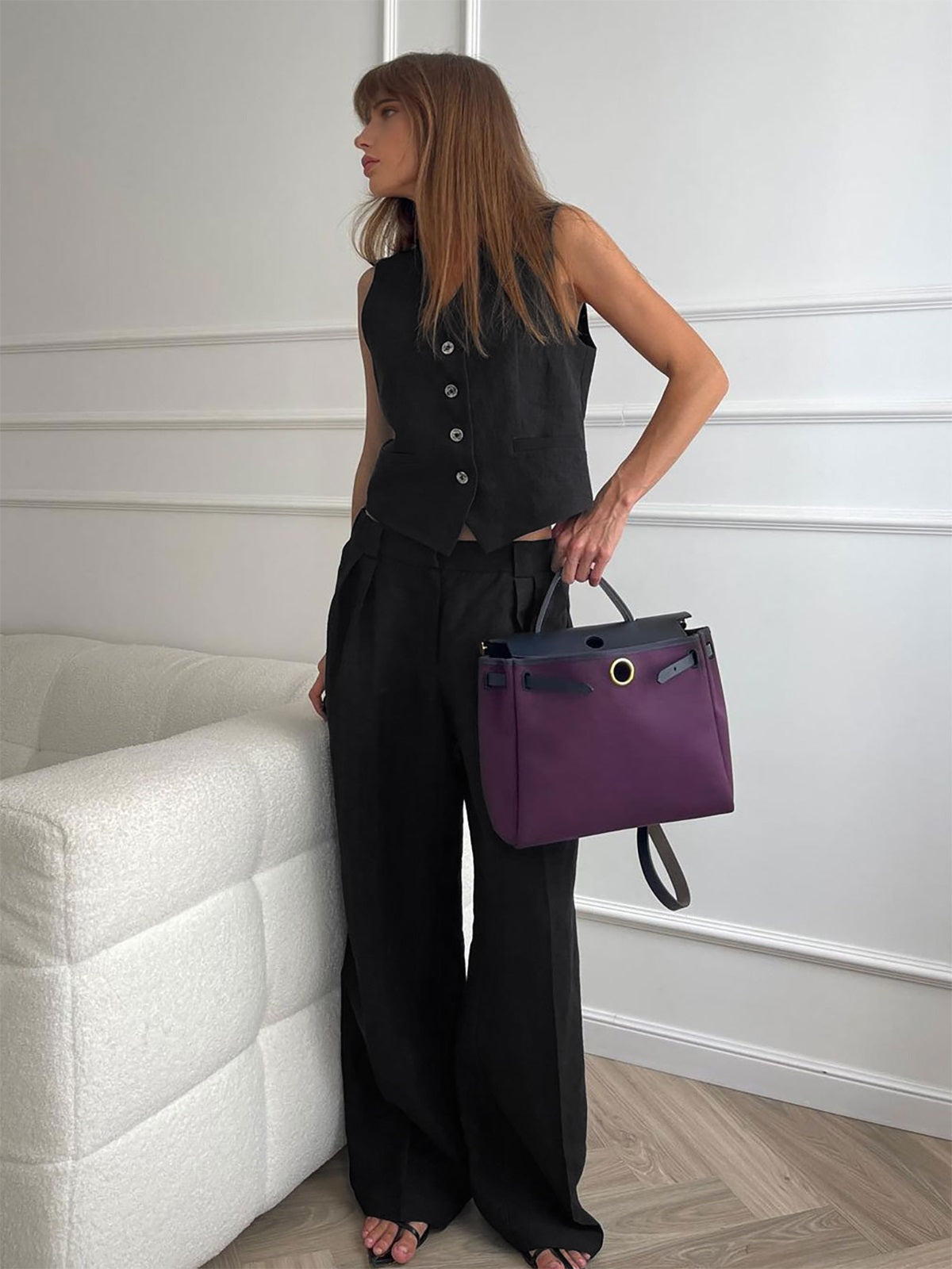 Annika's Elegant Trouser Set with Regular Fit