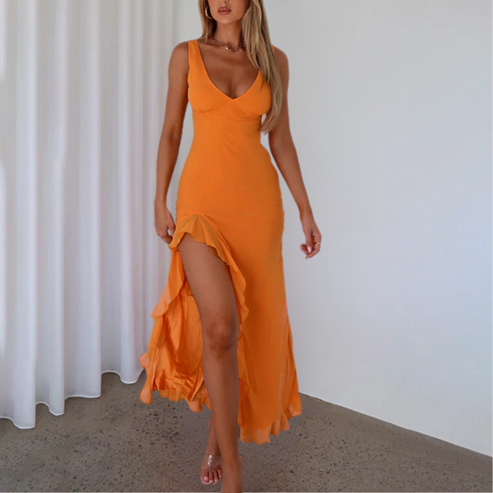 Arianne | Women's Ruffle Party Dress | Maxi