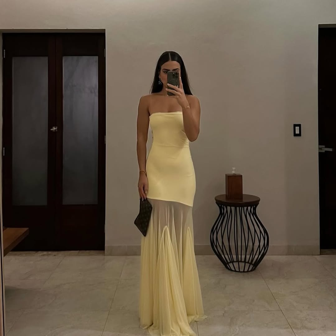 Calypso | Women's Mesh Evening Dress | Maxi