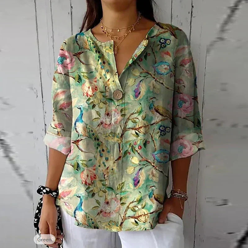 Dahlia | Women's Summer Casual Floral Shirt