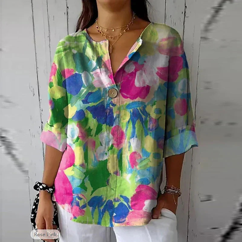 Dahlia | Women's Summer Casual Floral Shirt