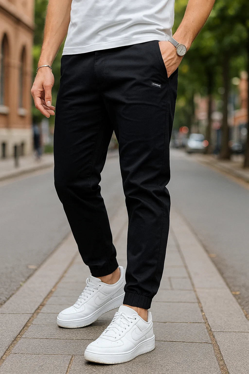 Damien's Stretchy Cargo Joggers with Tapered Fit