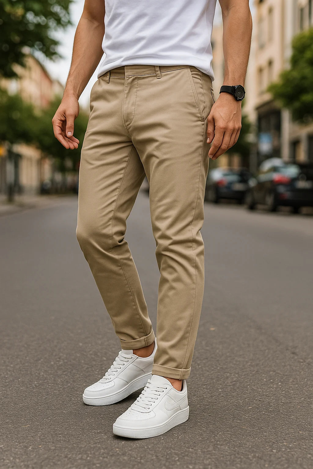 Damien's Stretchy Cargo Joggers with Tapered Fit