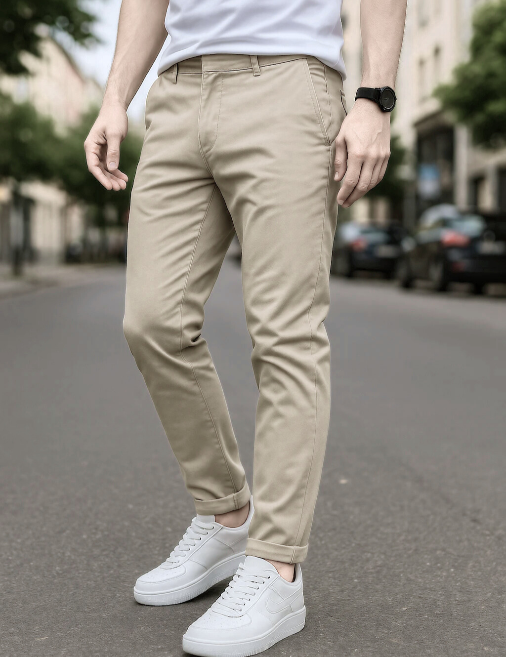 Damien's Stretchy Cargo Joggers with Tapered Fit
