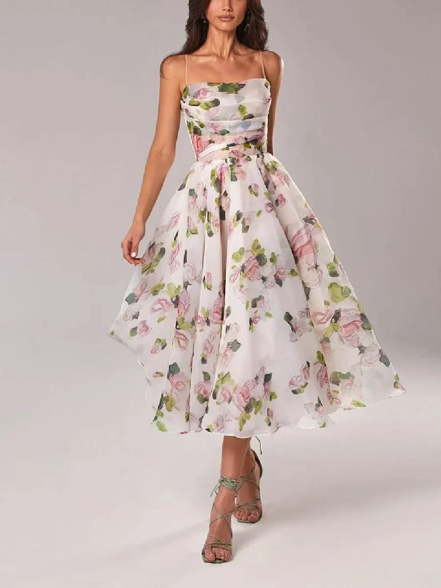 Eloria | Women's Floral Wedding Guest Dress | Midi