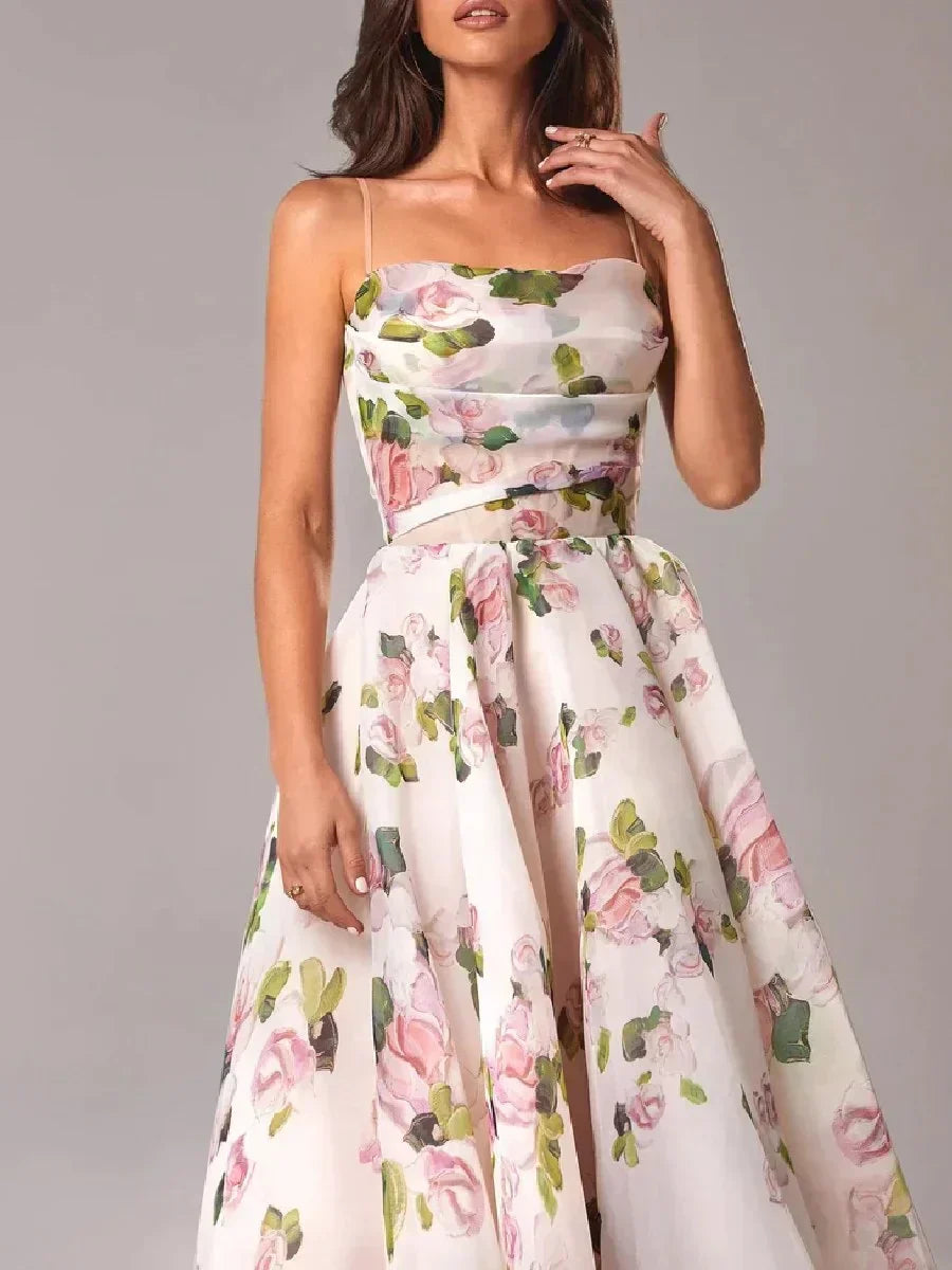 Eloria | Women's Floral Wedding Guest Dress | Midi