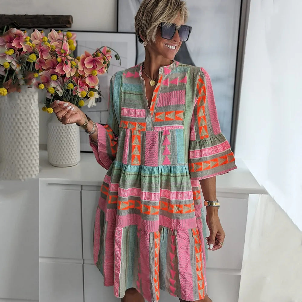 Eneida | Women's Floral Summer Dress | Midi