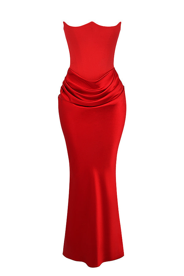 Evangeline | Women's Strapless Corset Dress | Maxi