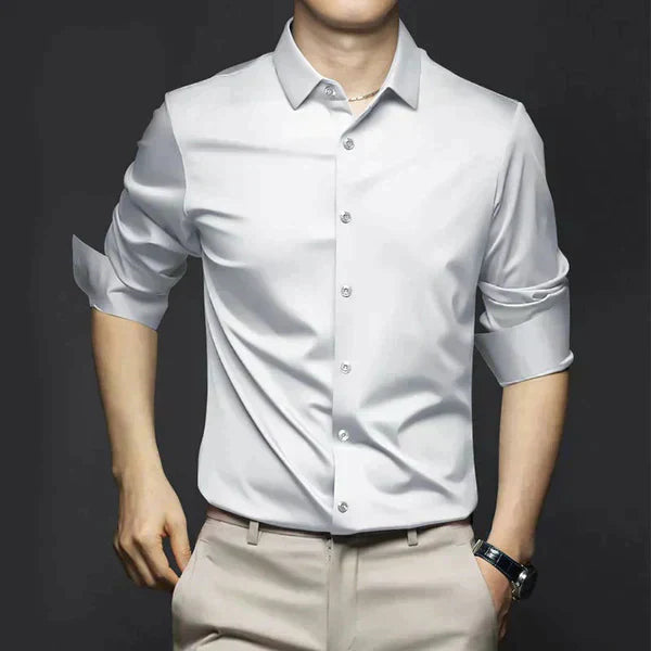 Finley's Satin-Finish Shirt with Button-Down Collar