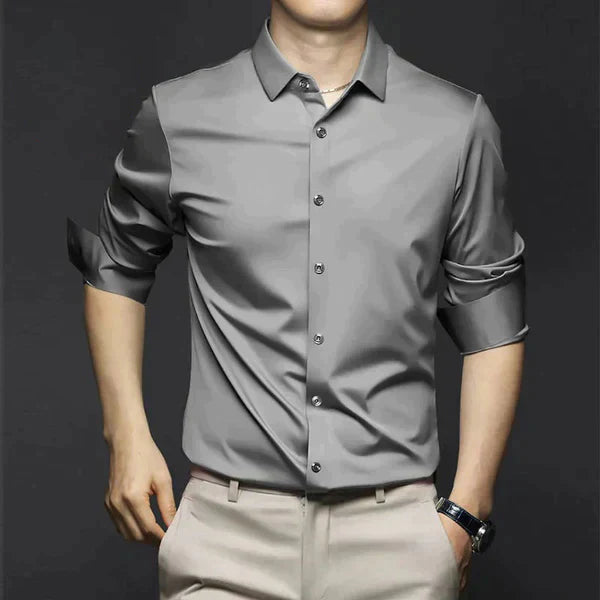 Finley's Satin-Finish Shirt with Button-Down Collar