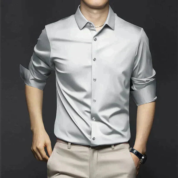 Finley's Satin-Finish Shirt with Button-Down Collar