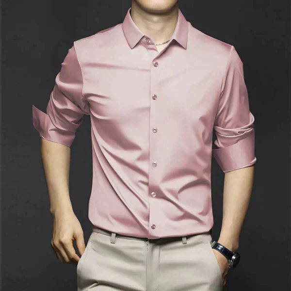 Finley's Satin-Finish Shirt with Button-Down Collar