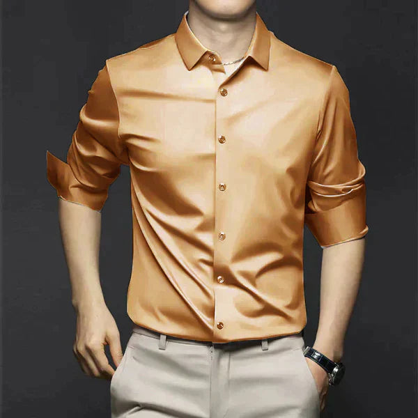 Finley's Satin-Finish Shirt with Button-Down Collar