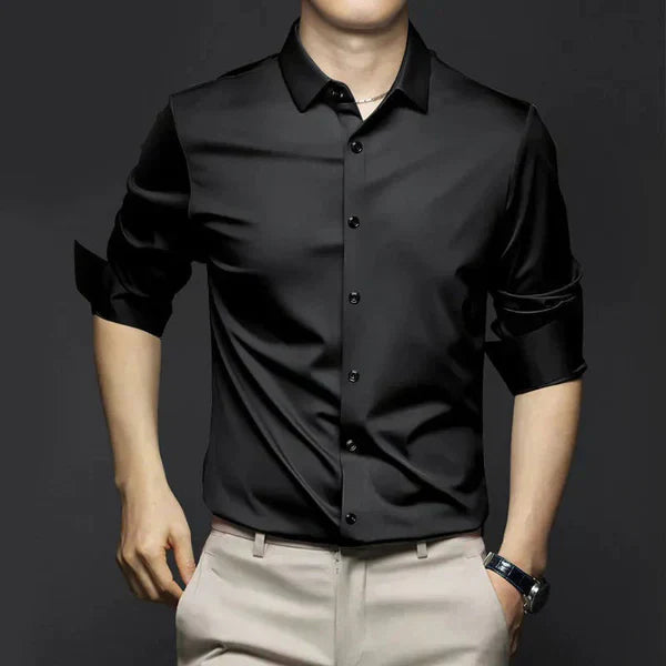 Finley's Satin-Finish Shirt with Button-Down Collar