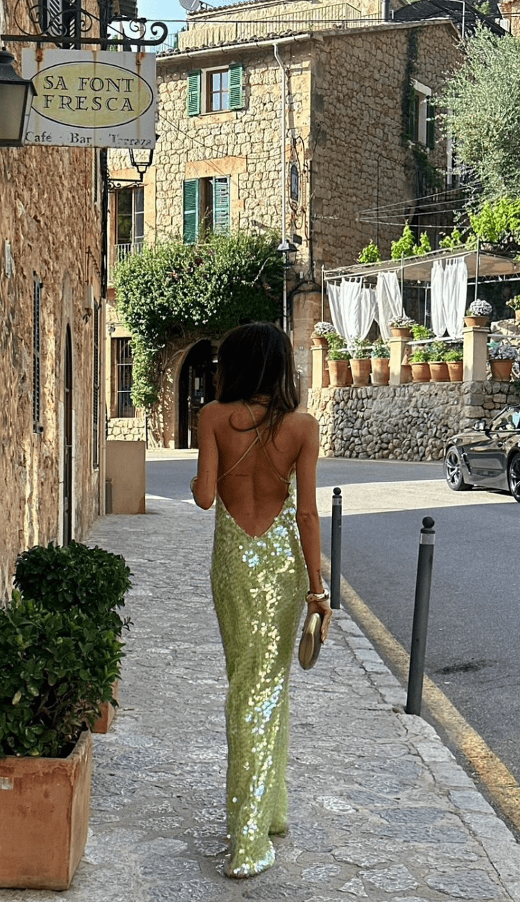 Irenea | Women's Sparkly Sequin Long Dress | Maxi
