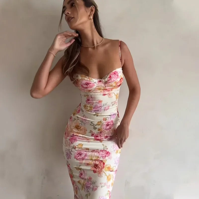 Isabella | Women's Floral Wedding Guest Dress | Midi