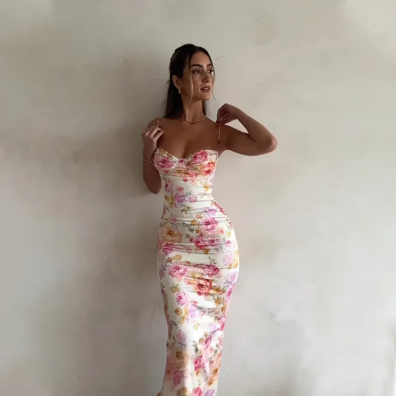 Isabella | Women's Floral Wedding Guest Dress | Midi