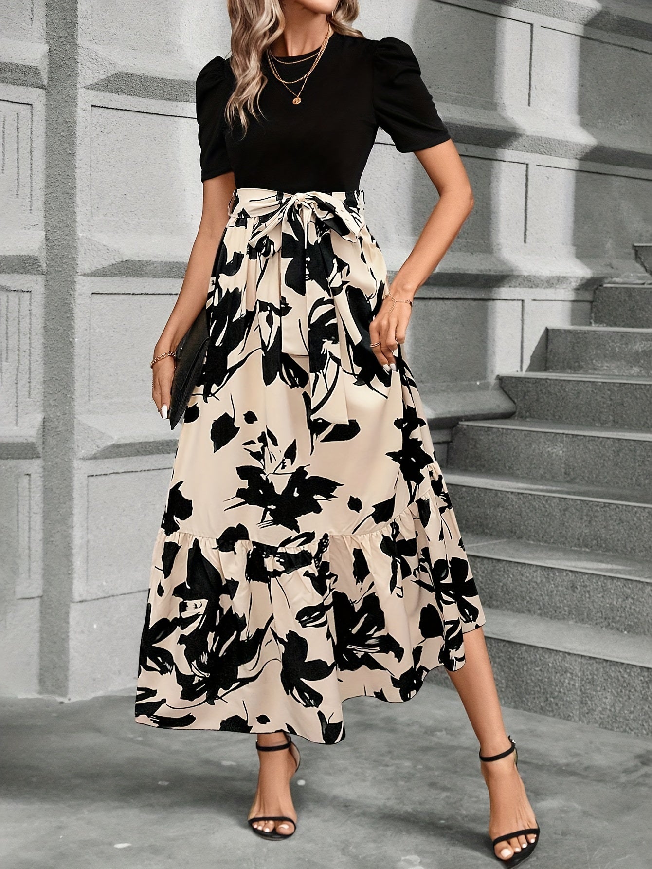 Izel | Women's Casual Floral Dress | Maxi