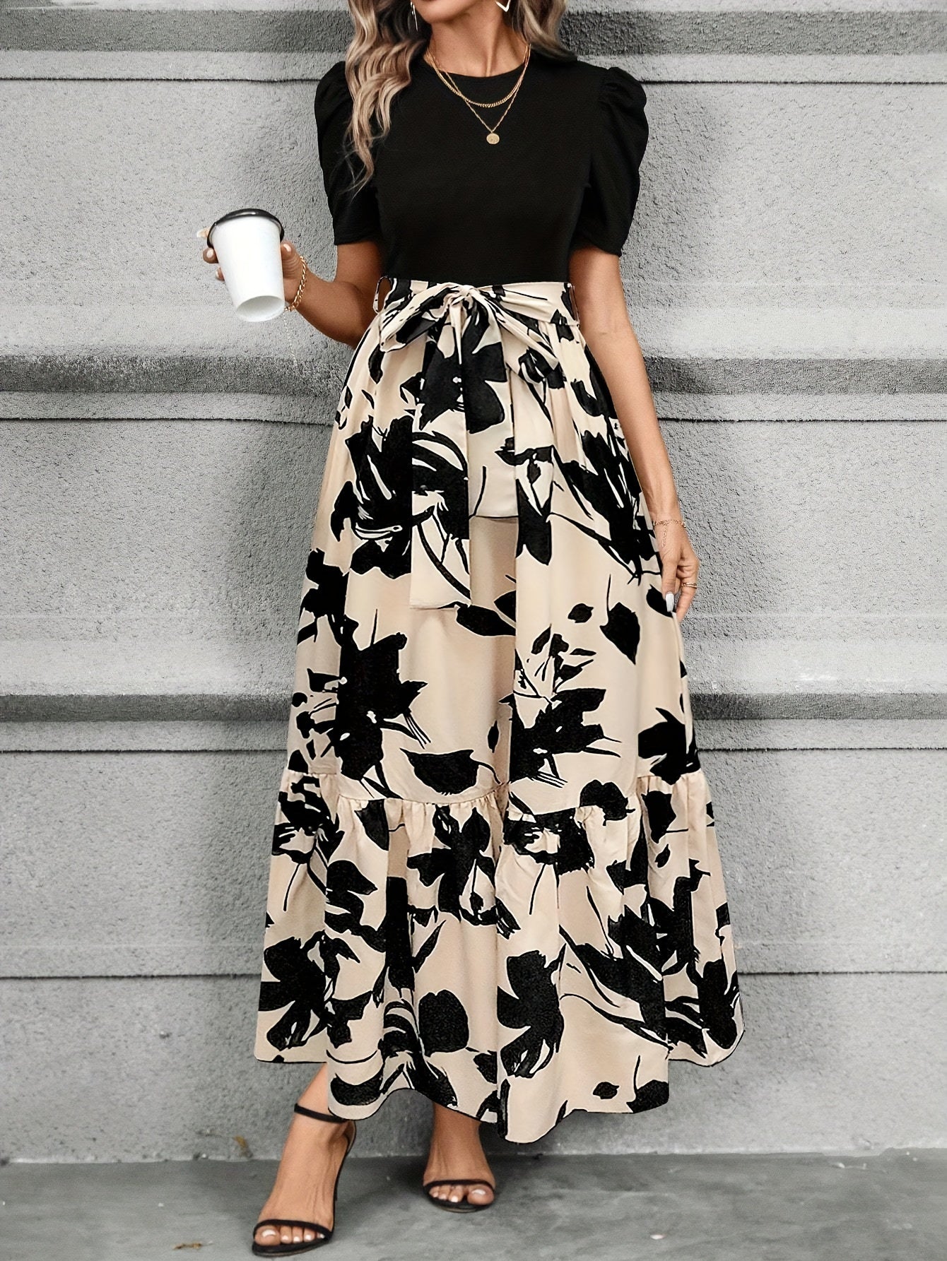 Izel | Women's Casual Floral Dress | Maxi