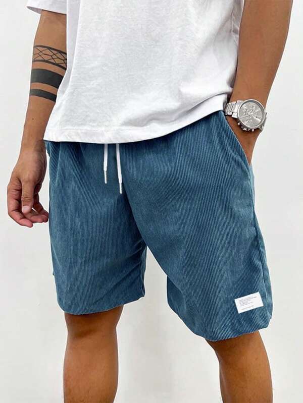 Jasper's Corduroy Casual Shorts with Relaxed Fit