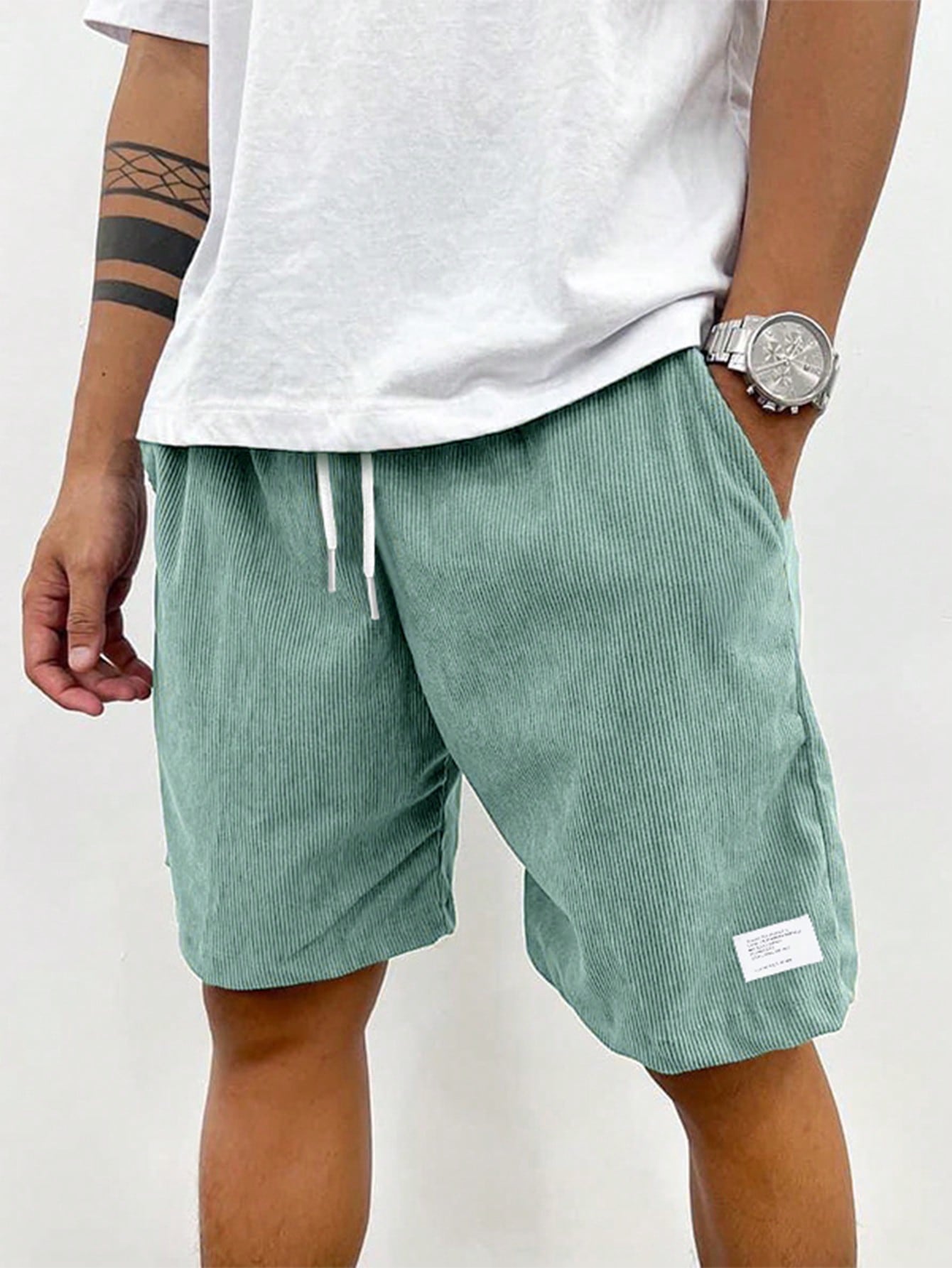 Jasper's Corduroy Casual Shorts with Relaxed Fit