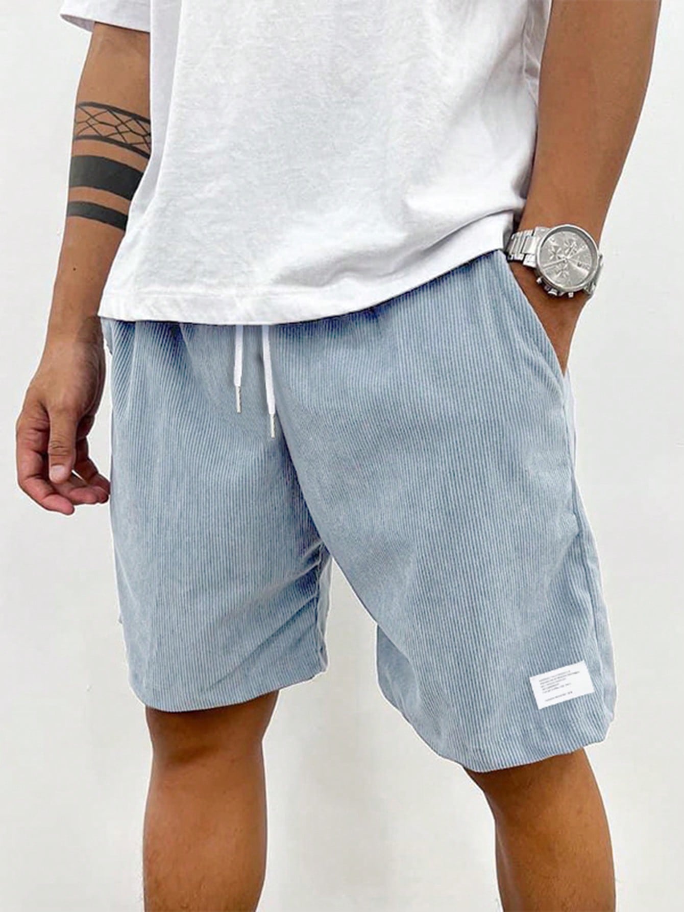 Jasper's Corduroy Casual Shorts with Relaxed Fit