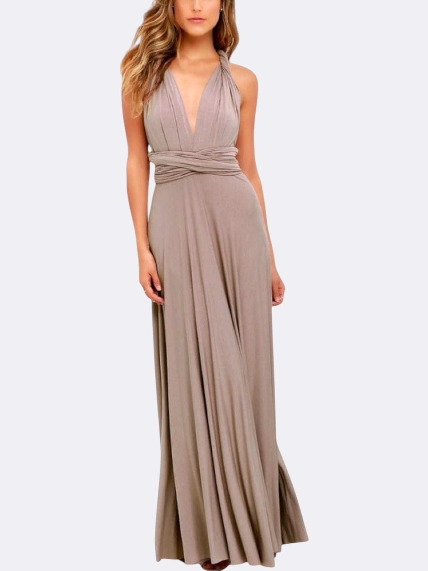 Katherine’s Multiway Maxi Wrap Dress with Adjustable Fit and Versatile Styling