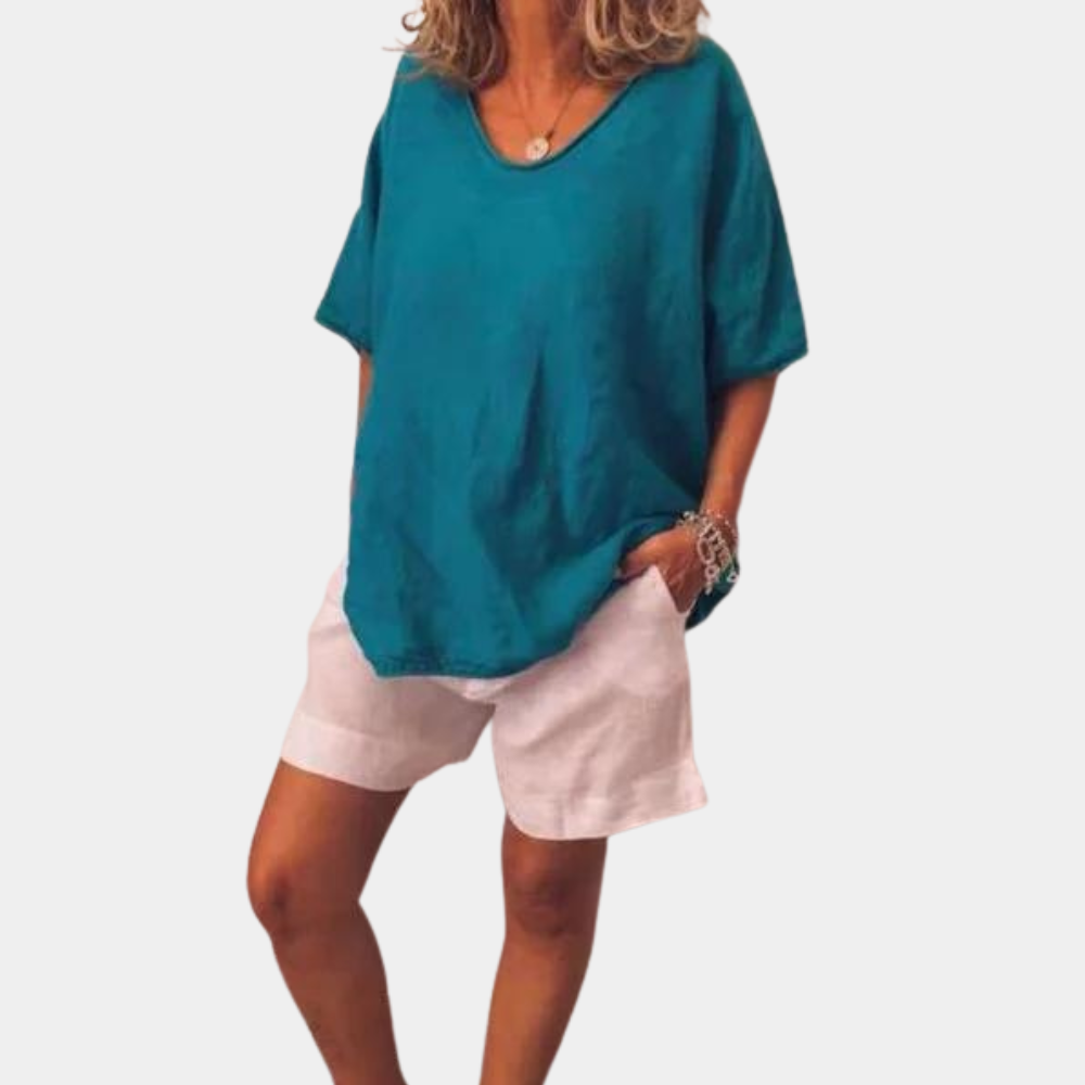 Lianne | Women's Oversized Blouse | Short Sleeve