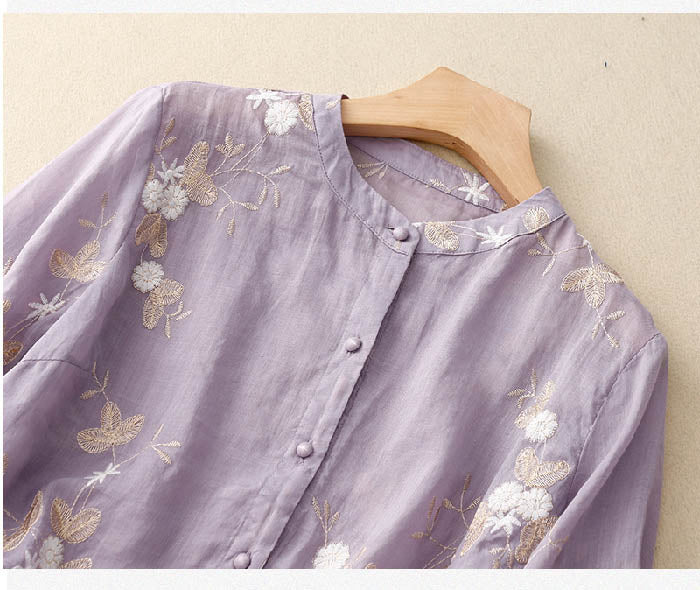 Lilia | Women's Summer Vintage Embroidered Shirt