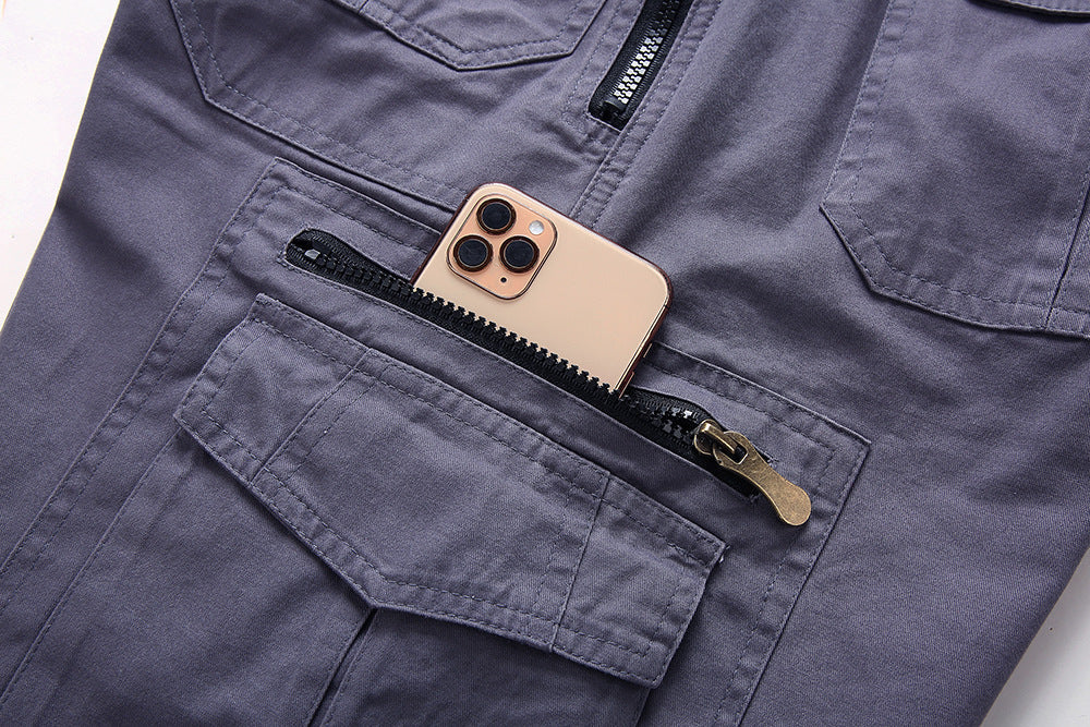 Logan's Cargo Shorts with Zipper Pockets and Adjustable Waist