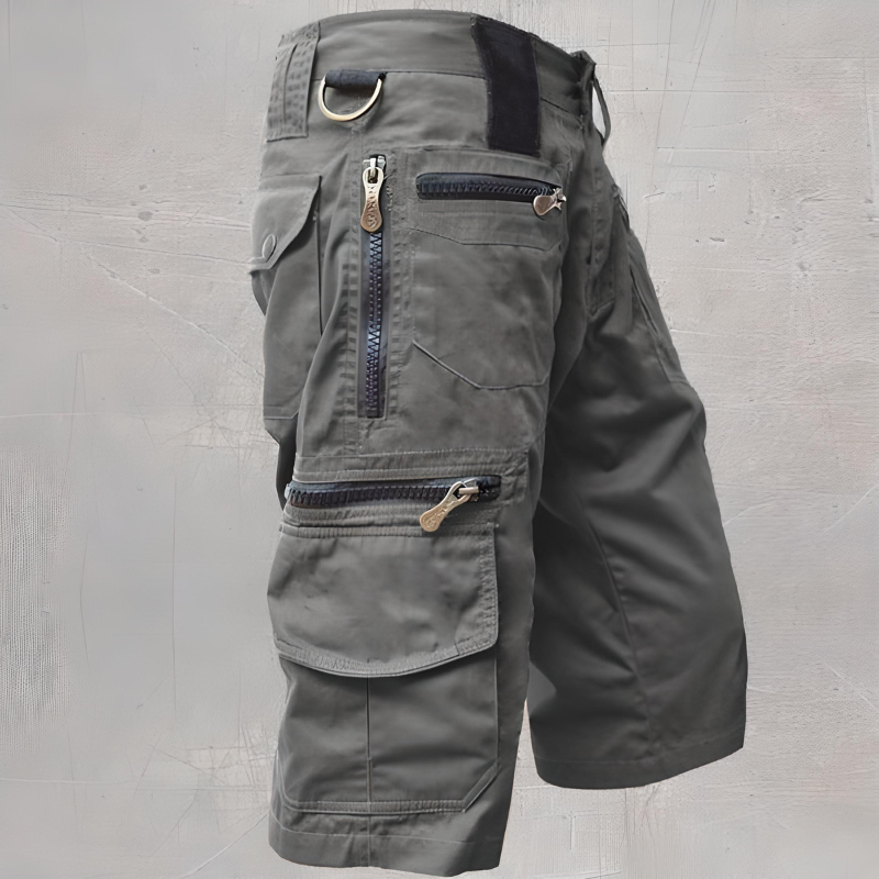 Logan's Cargo Shorts with Zipper Pockets and Adjustable Waist