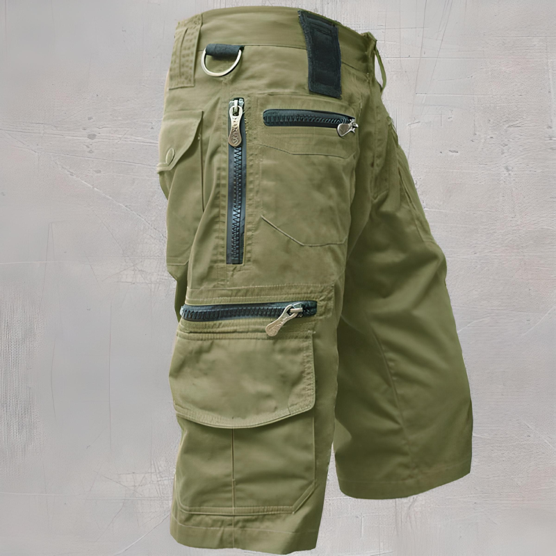 Logan's Cargo Shorts with Zipper Pockets and Adjustable Waist