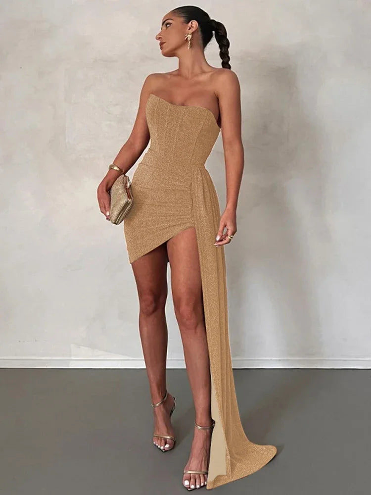 Margaux | Women's Sexy Glitter Evening Dress | Mini