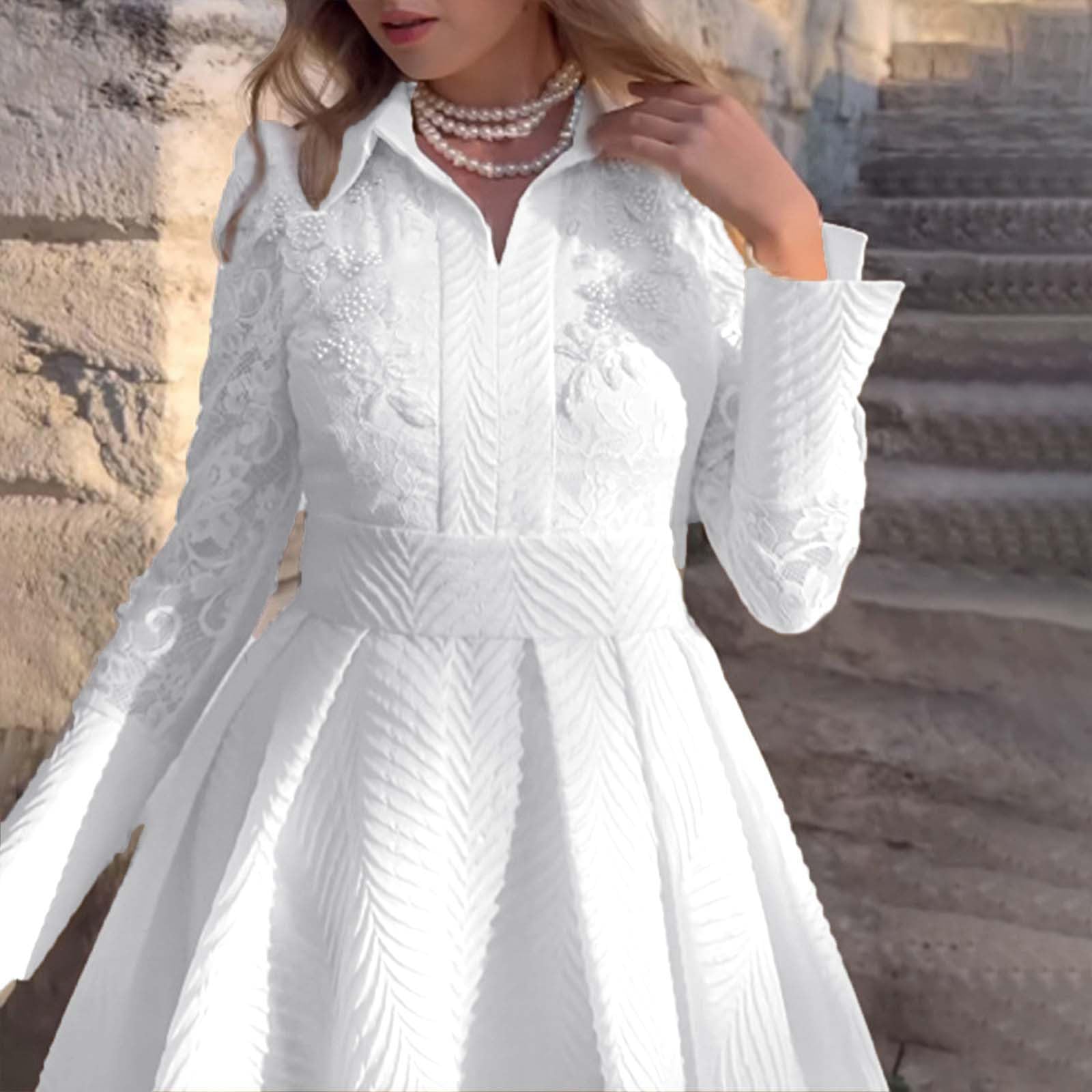 Marina’s Satin Dress with Jacquard Design and Draped Silhouette