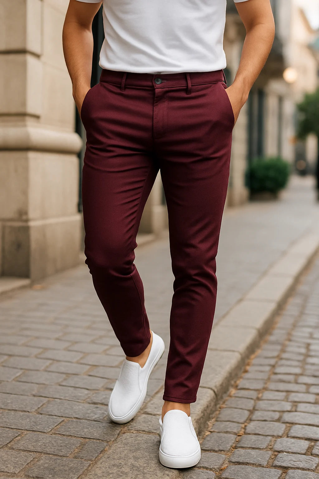 Matteo's Slim-Fit Business Trousers with Stretch Comfort