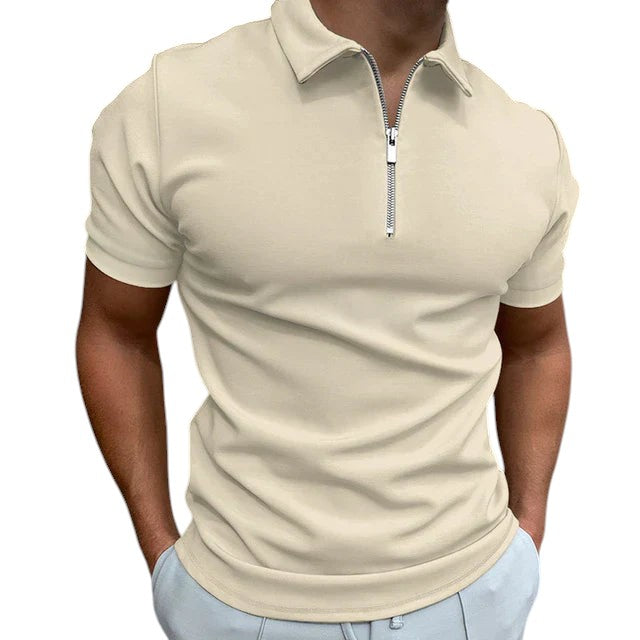 Maximus's Zip-Front Polo Shirt with Tailored Fit