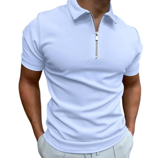 Maximus's Zip-Front Polo Shirt with Tailored Fit