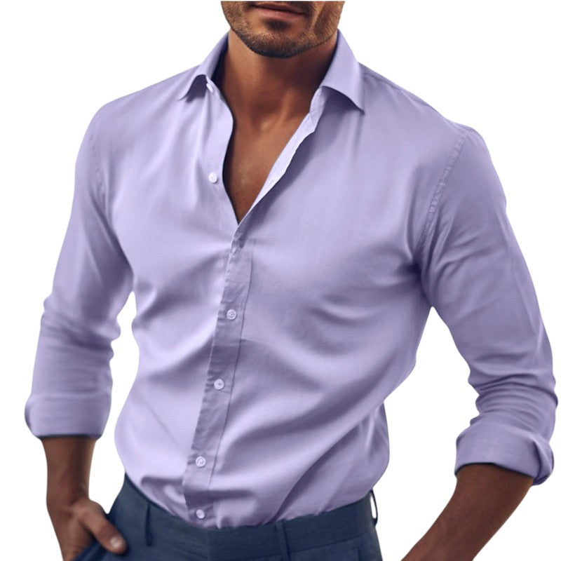 Mike's Slim-Fit Button-Down Shirt with Spread Collar
