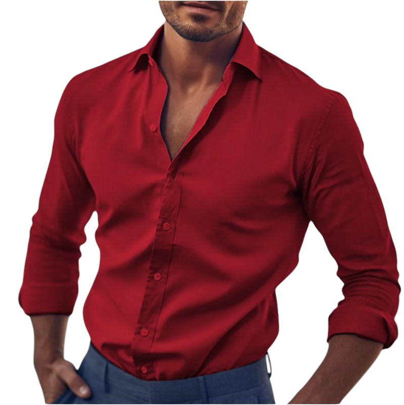 Mike's Slim-Fit Button-Down Shirt with Spread Collar