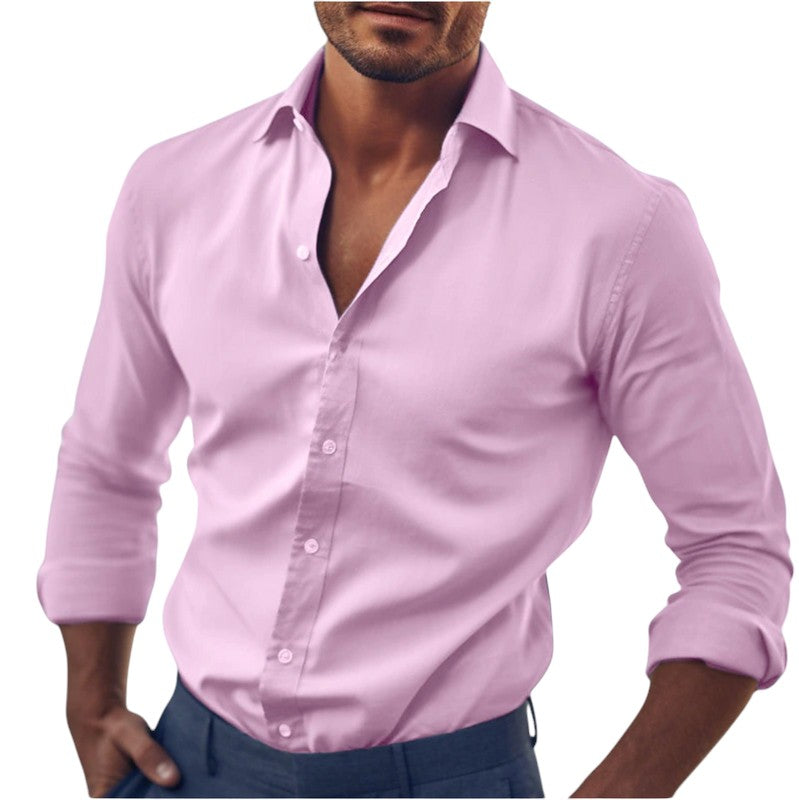 Mike's Slim-Fit Button-Down Shirt with Spread Collar