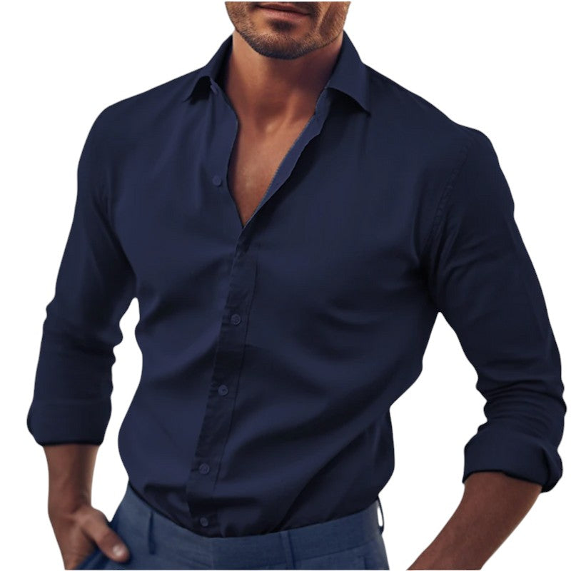 Mike's Slim-Fit Button-Down Shirt with Spread Collar
