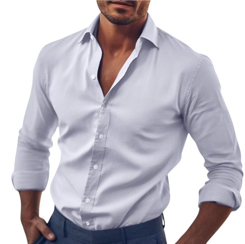 Mike's Slim-Fit Button-Down Shirt with Spread Collar